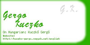 gergo kuczko business card