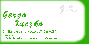 gergo kuczko business card